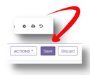 Restore Action, Save & Discard Buttons